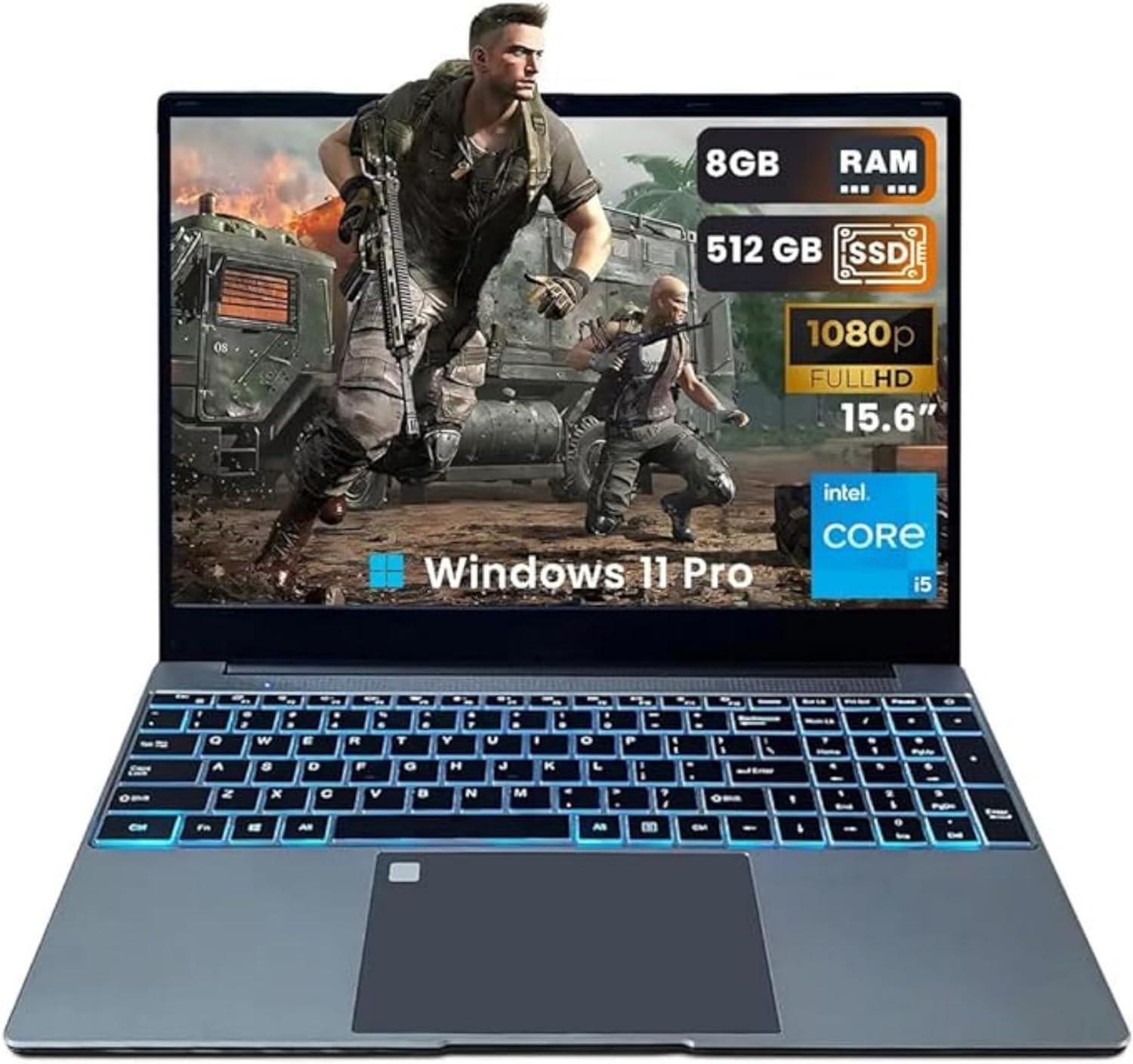 Laptop 15.6" for Gaming, School, and Business w/Fast Quad Core Intel i5 (4.20GHz) 16GB RAM, 512GB SSD - Thunderb Store