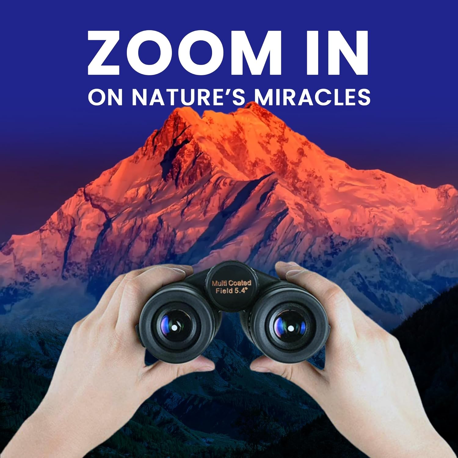 20 x 50 High Power Binoculars for Adults, Men & Women - HD Zoom Binoculars with BAK4 Prism & Smartphone Adapter - Lightweight Binoculars for Hunting, Bird Watching, Astronomy, Stargazing & Concerts - Thunderb Store
