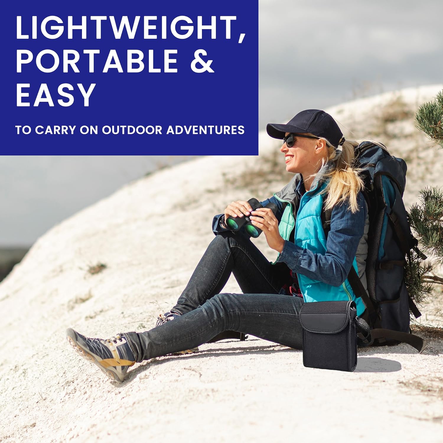 20 x 50 High Power Binoculars for Adults, Men & Women - HD Zoom Binoculars with BAK4 Prism & Smartphone Adapter - Lightweight Binoculars for Hunting, Bird Watching, Astronomy, Stargazing & Concerts - Thunderb Store