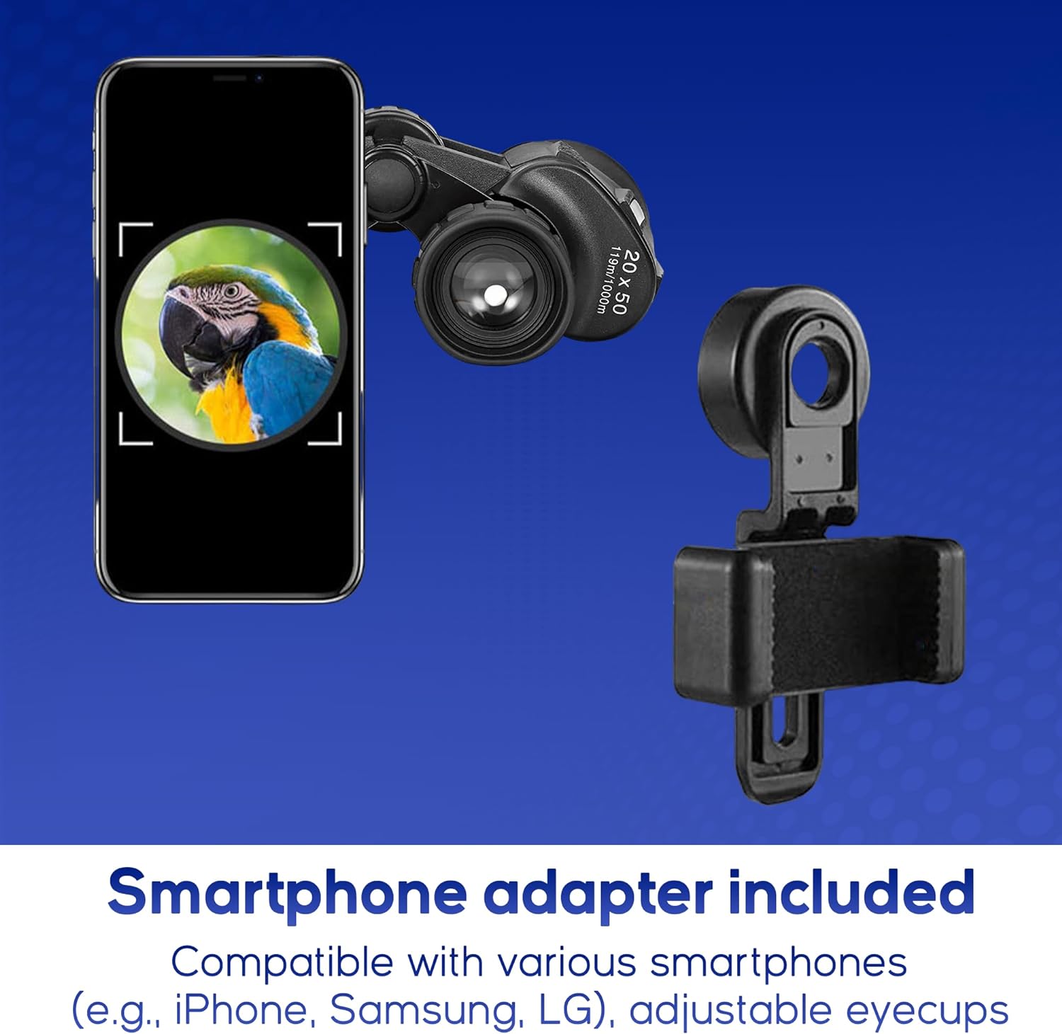 20x50 High Powered Adult Binoculars - HD Binoculars with BAK4 Prism & FMC Multilayer - Compact Binoculars for Hunting, Bird Watching, Sport Games, Concerts - Waterproof & Fogproof - Thunderb Store