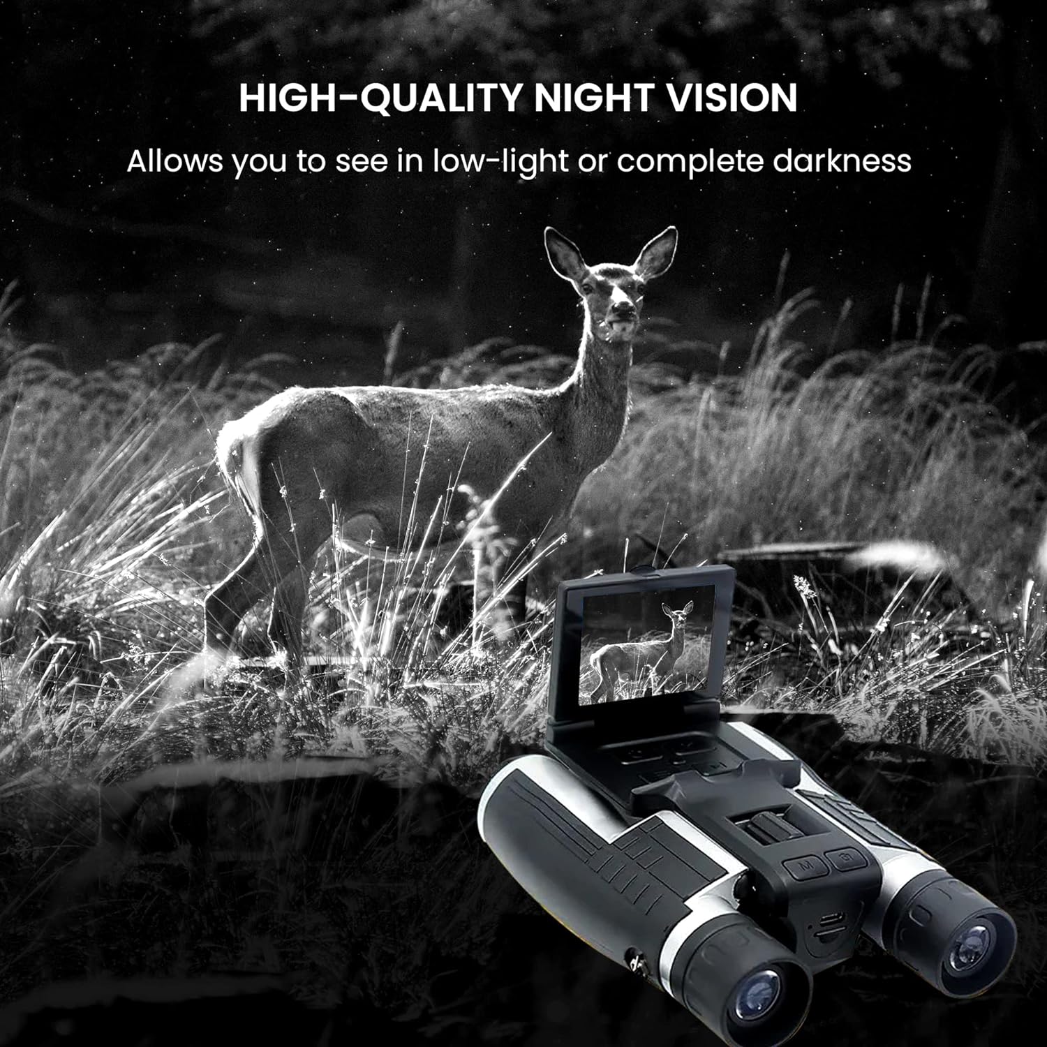 High Powered Binoculars 12 x 32 with Dual Digital Camera & Video Recording – Thunderb Store
