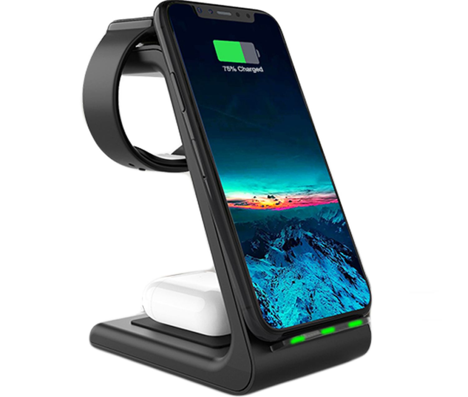 in1 Wireless Charging Station for Phone, Watch, and Airpods