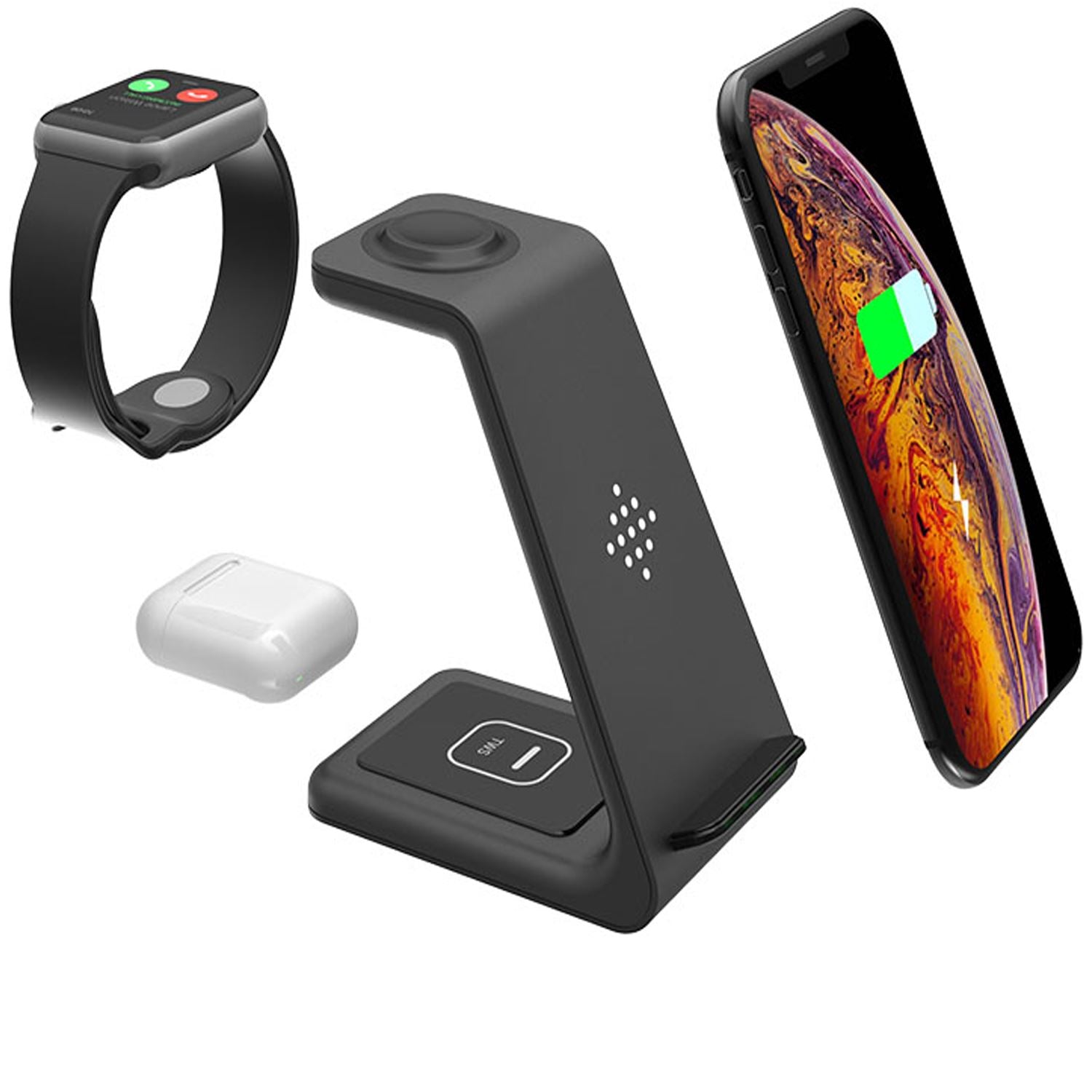 3 in1 Wireless Charging Station for Phone, Watch, and Airpods - Thunderb Store