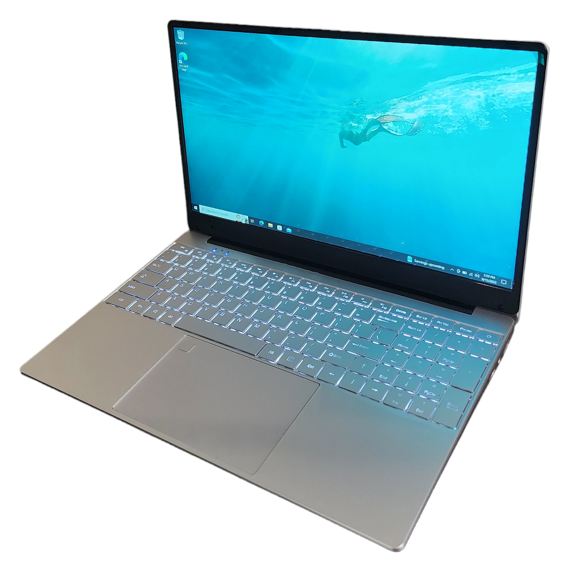 Refurbished A+ Laptop 15.6" for School, Business, and Gaming with Fast Quad Core Intel (2.7GHz), 8GB RAM, 128GB SSD Storage, Backlit keyboard, HDMI, Camera, Bluetooth, HD Speakers, Fast USB 3.0, Windows 11 Pro