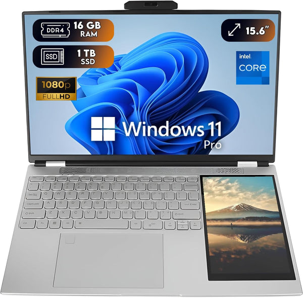 New - Laptop 15.6" Dual Screen 7" with Fast Quad Core Intel (2.90GHz) 16GB RAM - Thunderb Store