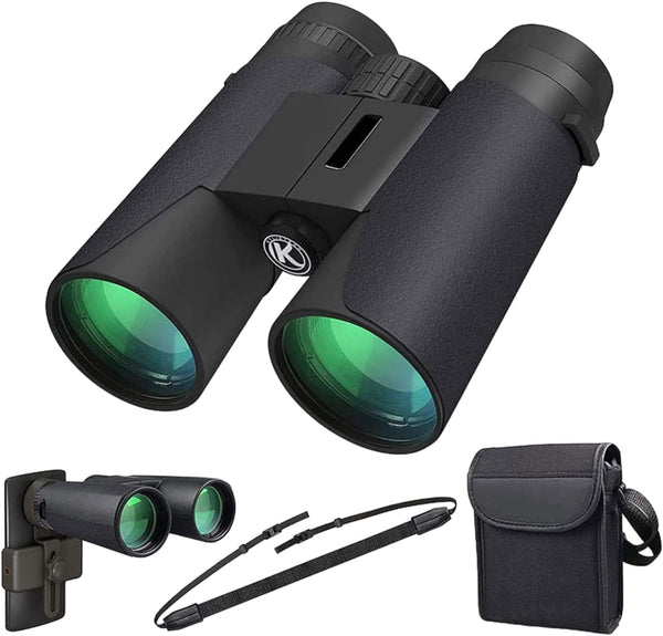 20 x 50 High Power Binoculars for Adults, Men & Women - HD Zoom Binoculars with BAK4 Prism & Smartphone Adapter - Lightweight Binoculars for Hunting, Bird Watching, Astronomy, Stargazing & Concerts - Thunderb Store