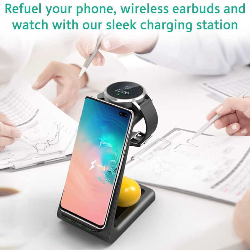 Fast Wireless Charger for Samsung, Watch, and Buds (Black) - Thunderb store