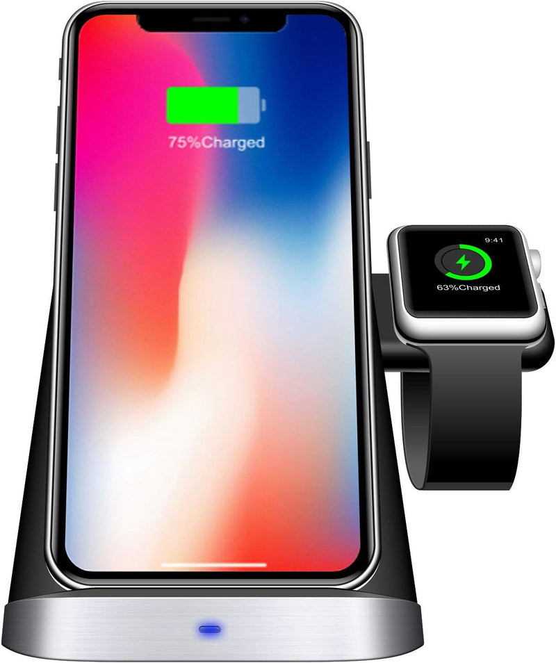 Thunderb Wireless Charger Station for iPhone, Apple Watch, and Airpods 1 & 2 (Black) - Thunderb Store